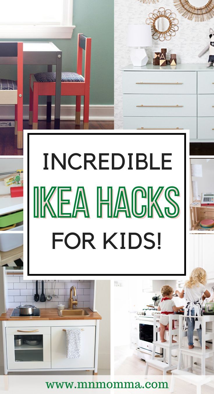 These IKEA hacks for kids are SO stylish and cool. Love them! #kidsdecor #ikeahack #ikeahacks #kidsdesign #kidsroomThe best IKEA hacks for kids rooms! DIY your child's room on a budget with these amazing IKEA hacks for kids! From beds to dressers and play sets these ideas are great! Perfect toddler bedroom ideas and helper stands! Love these!! #parenting #playrooms #bedrooms #ikeahacks #ikea #budget #forkids #parentinghacks #diy Ikea Hack Kids Bedroom, Ikea Toddler Room, Ikea Kids Bedroom, Kids Bedroom Flooring, Ikea Nursery Hack, Amazing Ikea Hacks, Ikea Hack Kids, Nursery Hacks, Ikea Kids Room