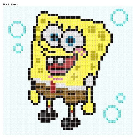 an image of spongebob from the simpsons movie pixel art, pixel painting, pixel art