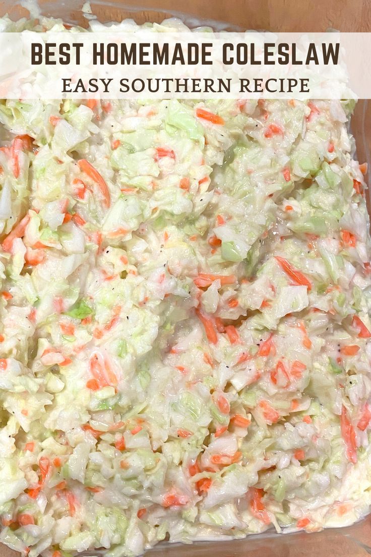 Up close photo of homemade coleslaw Southern Cole Slaw Recipe, Best Southern Coleslaw Recipe, Kfc Coleslaw Recipe Easy, Coslaw Recipes, Coleslaw Sauce, Homemade Coleslaw Recipe, Easy Coleslaw Recipe, Southern Coleslaw, Coleslaw Dressing Recipe