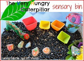 the very hungry caterpillar sensory bin