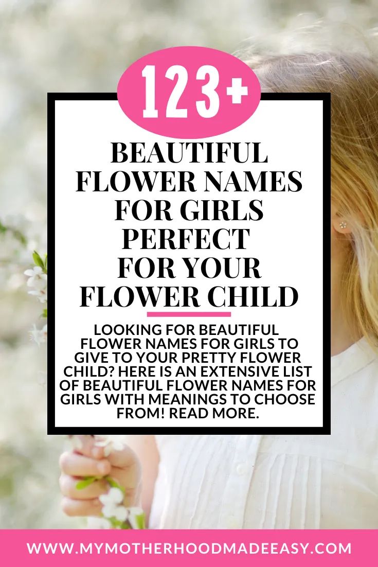 Looking for beautiful flower names for girls to give to your pretty flower child? Here is an extensive list of beautiful flower names for girls with meanings to choose from! Read more. Flower Names For Boys, Wildflowers With Names, Unique Flower Names, Names That Mean Wildflower, Flower Names For Girls Baby, Hippie Girl Names, Beautiful Flower Names, Unisex Names List, Pretty Flower Names