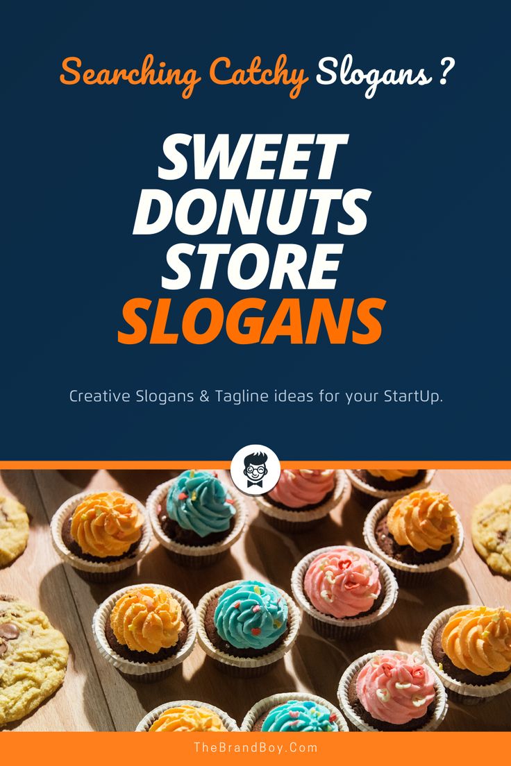 a book cover with colorful cupcakes in the middle and title saying, sweet donuts store slogans