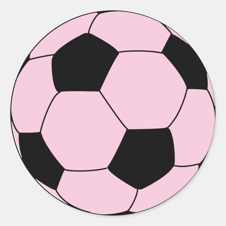 a black and pink soccer ball on a white background stickers are also available for purchase