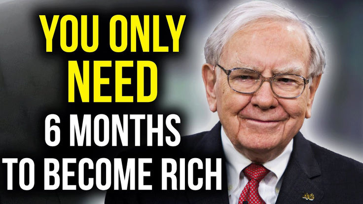 an older man in a suit and tie with the words you only need 6 months to become rich