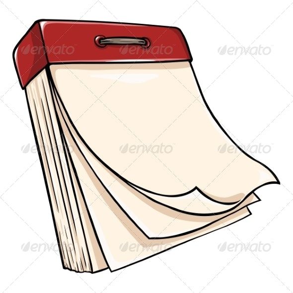 a red and white clipboard with paper on it - miscellaneous objects / objects illustrations