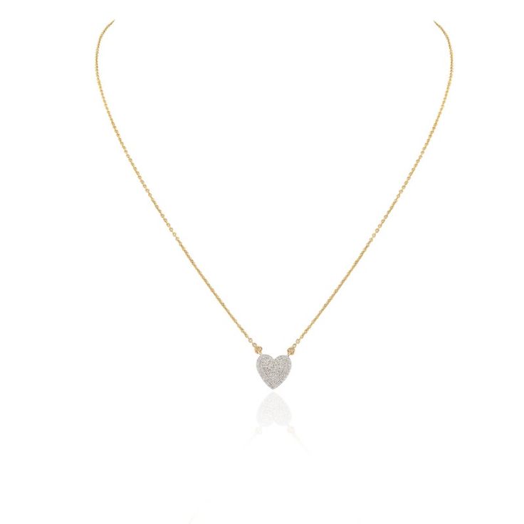 Dainty Diamond Heart Pendant Necklace in 18K Gold studded with round cut diamond. This stunning piece of jewelry instantly elevates a casual look or dressy outfit.  April birthstone diamond brings love, fame, success and prosperity. Designed with diamond studded in heart making a stunning delicate necklace. This is a perfect Unique Gift, Bridal Shower Gift, Secret Santa Gift, Gift For Sister, Mother Daughter Gift, Bride To Be Gift, Bridesmaid Gift, Thanksgiving Gift, Granddaughter Gift, Christma Diamond Heart Charm Necklace For Wedding, Diamond White Heart Diamond Necklace For Wedding, Diamond Heart Pendant Necklace For Wedding, Fine Jewelry Double Heart Brilliant Cut Diamond Necklace, Luxury Heart Pendant Diamond Necklace For Wedding, Luxury Heart Cut Necklace With Pave Setting, Fine Jewelry Diamond Necklace With Brilliant Cut Double Heart, Luxury Heart Cut Necklaces With Pave Setting, Luxury Heart Cut Diamond Necklace With Single Cuts