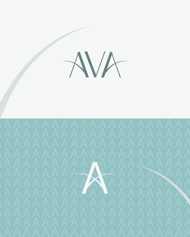 the logo for ava is shown in white and blue