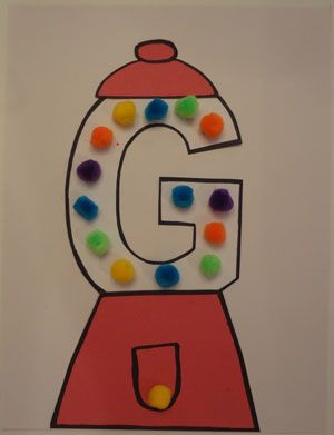 the letter g is for gummy machine