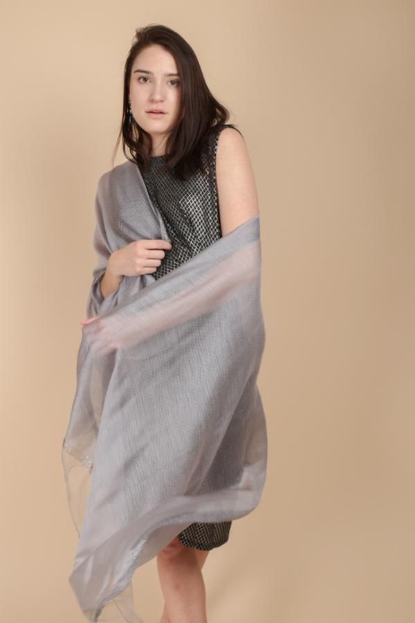 This shimmery layer infuses any outfit with effortless sophistication. Bonus: it looks gorgeous as both a wrap and a scarf. Material: 80% Acrylic & 20% Silk, Lurex Size: 32" x 75" Imported Elegant Summer Dupatta Scarf, Elegant Pashmina Shawl For Spring, Elegant Festive Scarves With Traditional Drape, Elegant Festive Scarf With Traditional Drape, Festive Elegant Pashmina Shawl Dupatta, Elegant Pashmina Shawl With Traditional Drape, Festive Elegant Pashmina Dupatta Shawl, Elegant Festive Pashmina Dupatta Shawl, Elegant Summer Party Dupatta