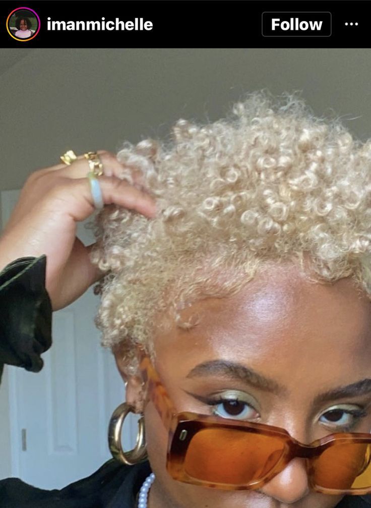 Finger Waves Short Hair, Short Natural Curly Hair, Twa Hairstyles, Natural Hair Cuts, Natural Hair Short Cuts, Short Hair Pixie Cuts, Dyed Natural Hair, Honey Blonde Hair, Short Blonde