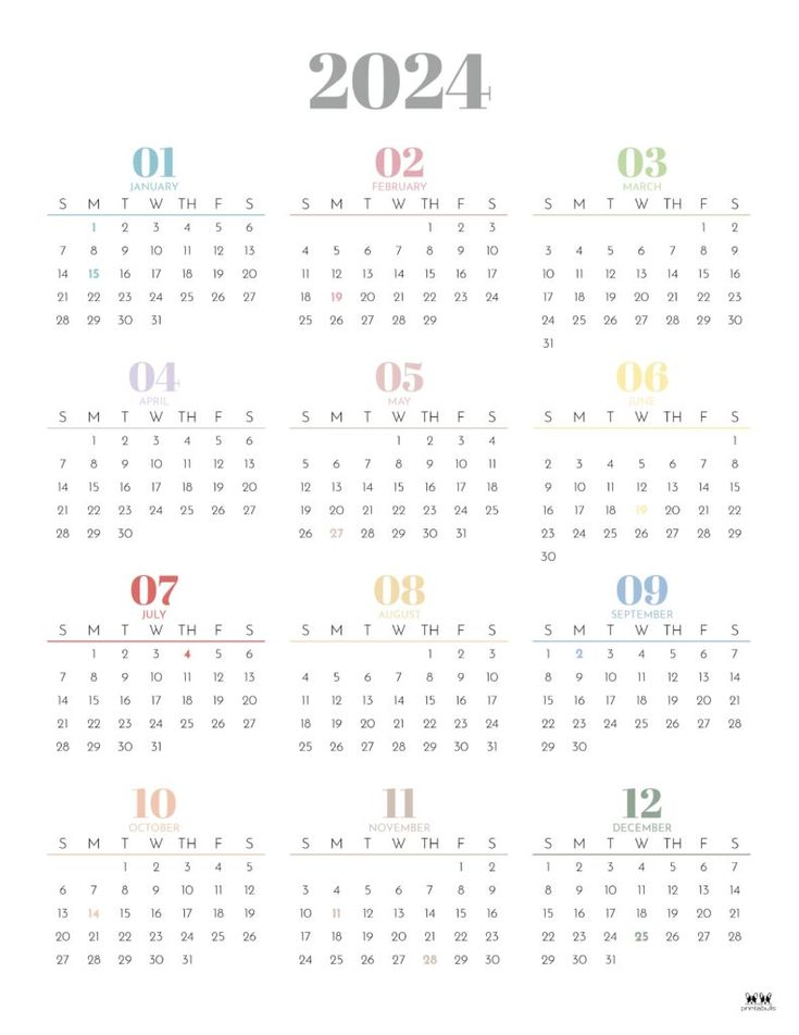 a 2013 calendar with the holidays written in rainbows and blue, on a white background