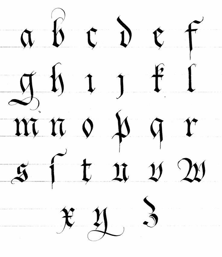 an old english alphabet with cursive writing