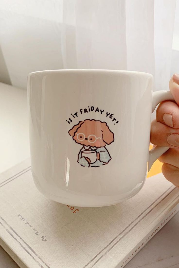 "Image showcasing a coffee mug with the text 'Is it Friday yet?' A humorous mug perfect for those eagerly awaiting the weekend." Friday Vibes, It Friday, Home Deco, Get Ready, The Weekend, Home Goods, To Start, Food And Drink, Coffee Mug