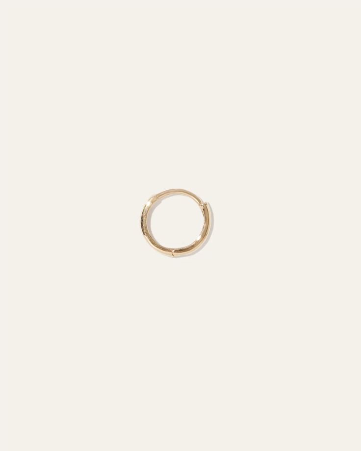 14k Gold Solo Mini Hoop | Quince Classic Gold-tone Huggie Jewelry, Tiny Yellow Gold Huggie Earrings For Everyday, 14k Gold Stamped Hoop Jewelry, Simple Tiny Gold Huggie Earrings, Tiny Gold Huggie Earrings Simple Style, Simple Everyday 14k Gold Huggie Earrings, Everyday Simple 14k Gold Huggie Earrings, Simple 14k Gold Huggie Earrings For Everyday, Simple Yellow Gold Tarnish Resistant Huggie Earrings