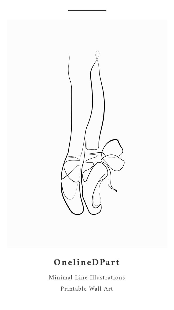 a line drawing of a woman's feet with the words one line art on it