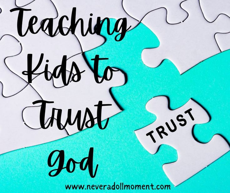 puzzle pieces with the words teaching kids to trust god