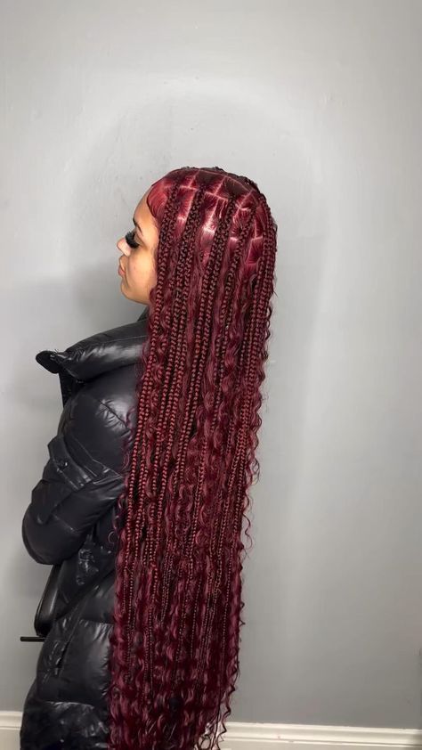 Prom Hair Braids, Red Goddess Braids, Latest Braids Hairstyles, Latest Braids, Hairstyles For Ladies, Braided Hairstyles For Black Women Cornrows, Beautiful Black Hair, Big Box Braids Hairstyles, Goddess Braids Hairstyles