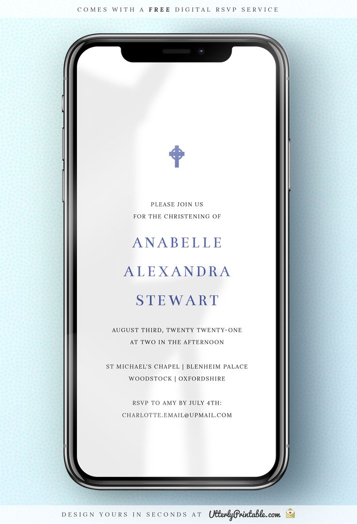 an iphone screen with the wedding program displayed on it's display, in front of a white background