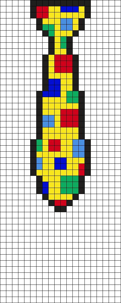 a cross stitch pattern with an image of a penguin in the middle and colors on it