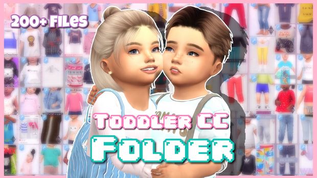 two people standing next to each other with the words toddler cc folder