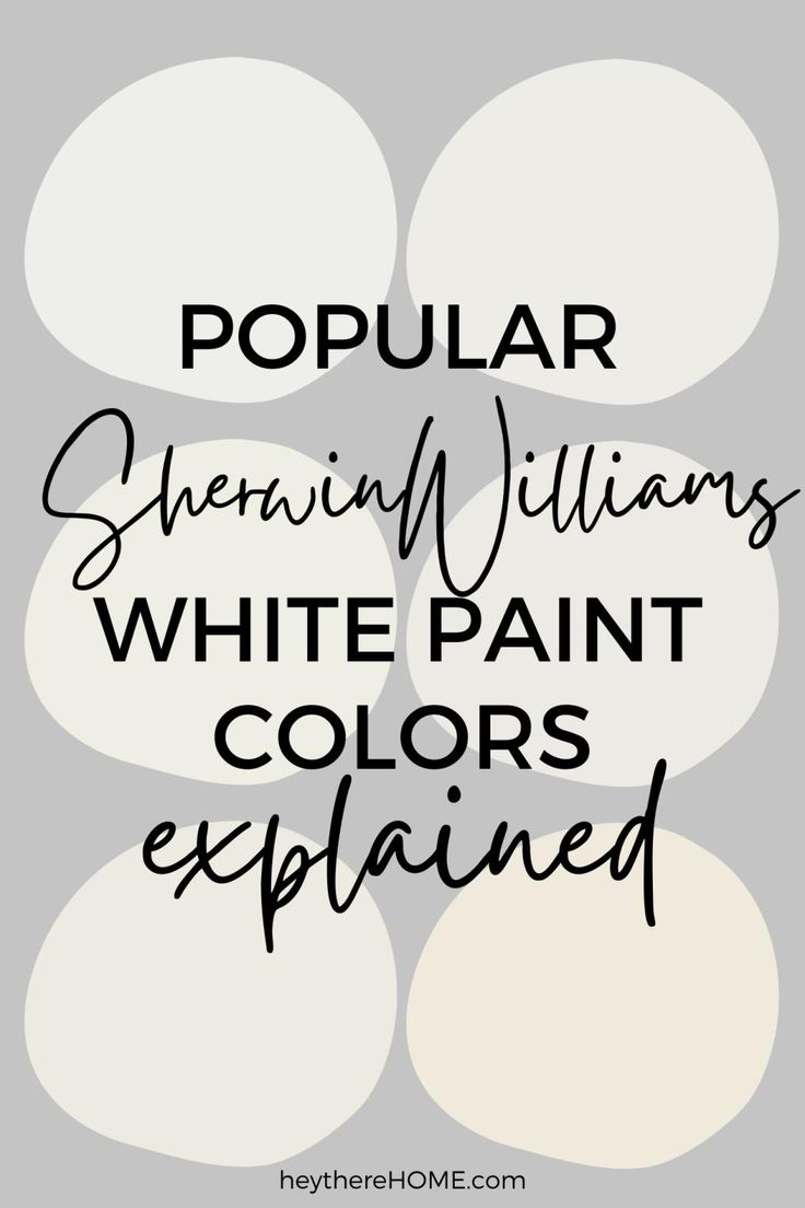 white paint colors with the words popular sheryly williams written in black and white