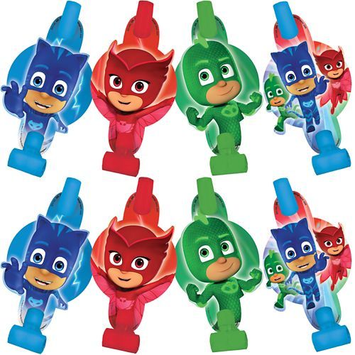 the pj masks have different colors and shapes