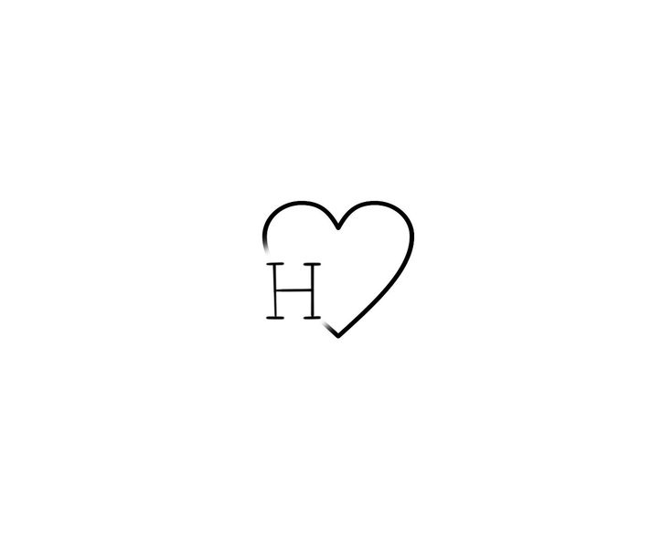 a heart with the letter h inside it