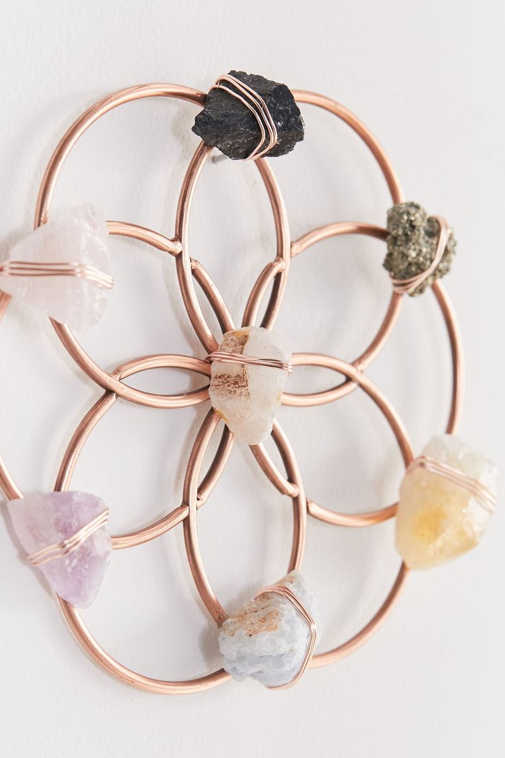 Slide View: 4: Ariana Ost Flower Crystal Grid Wall Hanging Crystal Room Decor, Grid Wall, Deco Zen, Yoga Studio Design, Crystal Room, Healing Room, Flower Crystal, Hanging Crystals, Crystal Healing Stones