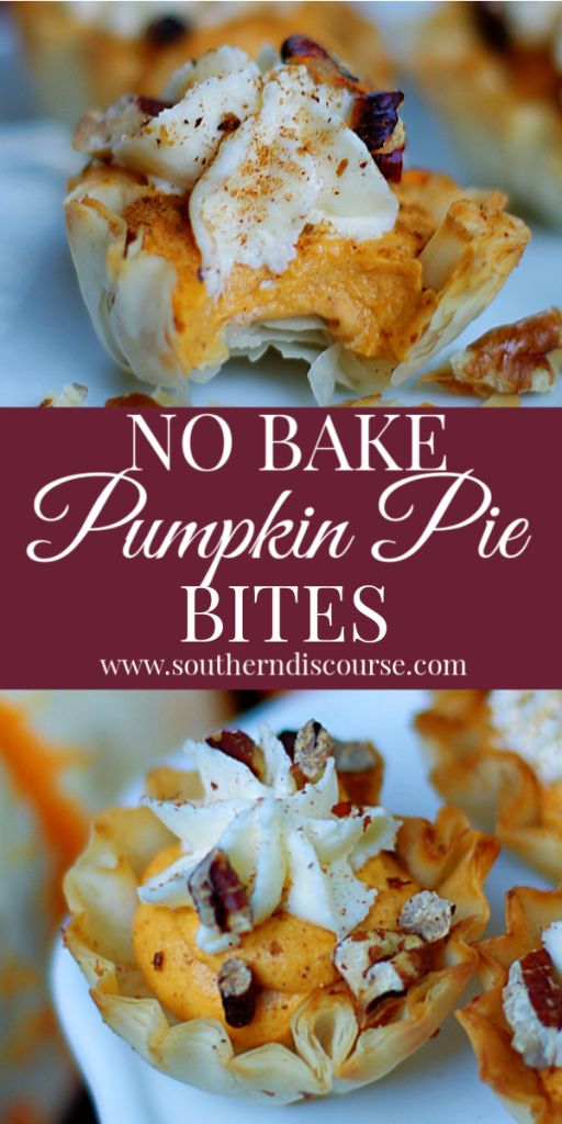 no bake pumpkin pretzel bites on a white plate with text overlay