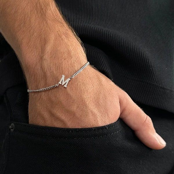 New Wardrobe 🫶🏾 by Nykese on Etsy Mens Cross Bracelet, Initial Bracelet Silver, Catholic Bracelet, Silver Cross Bracelet, Silly Art, Mens Chain Bracelet, Christian Bracelets, Bracelet Initial, Mens Crosses