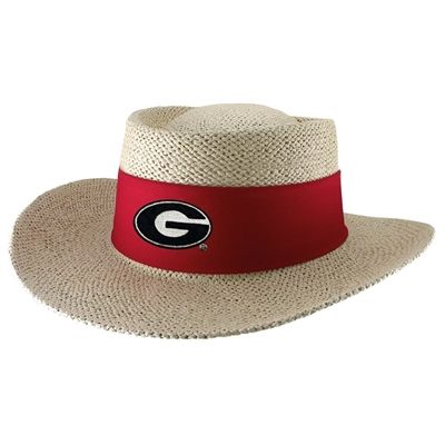 Georgia Bulldogs Tournament Straw Gambler Hat Casual Summer Golf Hat, Summer Golf Hats With Curved Brim, Summer Golf Hat With Curved Brim, Curved Brim Golf Hats For Summer, Summer Sports Event Hat With Flat Brim, Summer Golf Hat, One Size Fits Most, Summer Golf Hats One Size Fits Most, Summer Golf Hat, Summer Golf Visor Hat