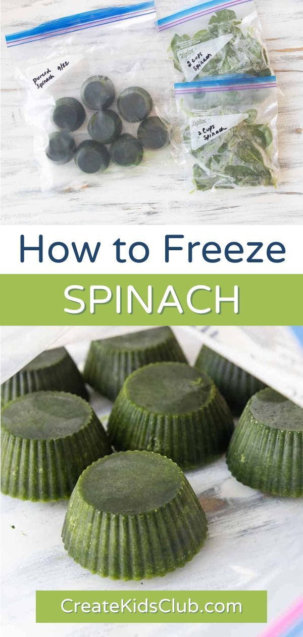 how to freeze spinach leaves in the microwave and then put them in plastic bags