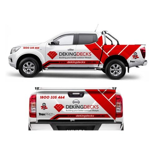 a truck wrap design for drinking deck's