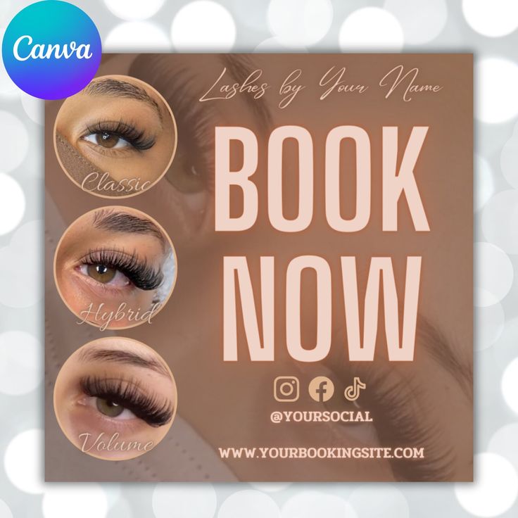 Lash Booking Flyer, DIY Book Now Flyer, Aesthetic Flyer, Eyelashes, Lash Extensions, Aesthetic Instagram, Editable Canva Template - Etsy Namibia Looking For Lash Models Post, Book Now Flyer, Lash Flyer Design, Lash Extensions Aesthetic, Extensions Aesthetic, Aesthetic Flyer, Lashes Tips, Lash Photography, Lash Content