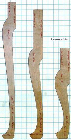 three different types of woodworking tools on a sheet of paper with the measurements for each piece