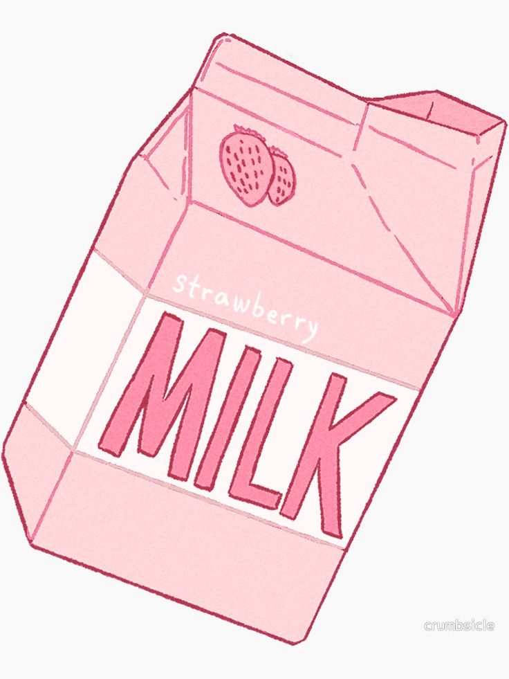 a carton of strawberry milk with the word milk on it