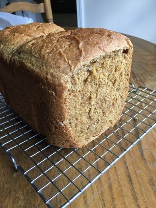 a loaf of bread sitting on top of a cooling rack