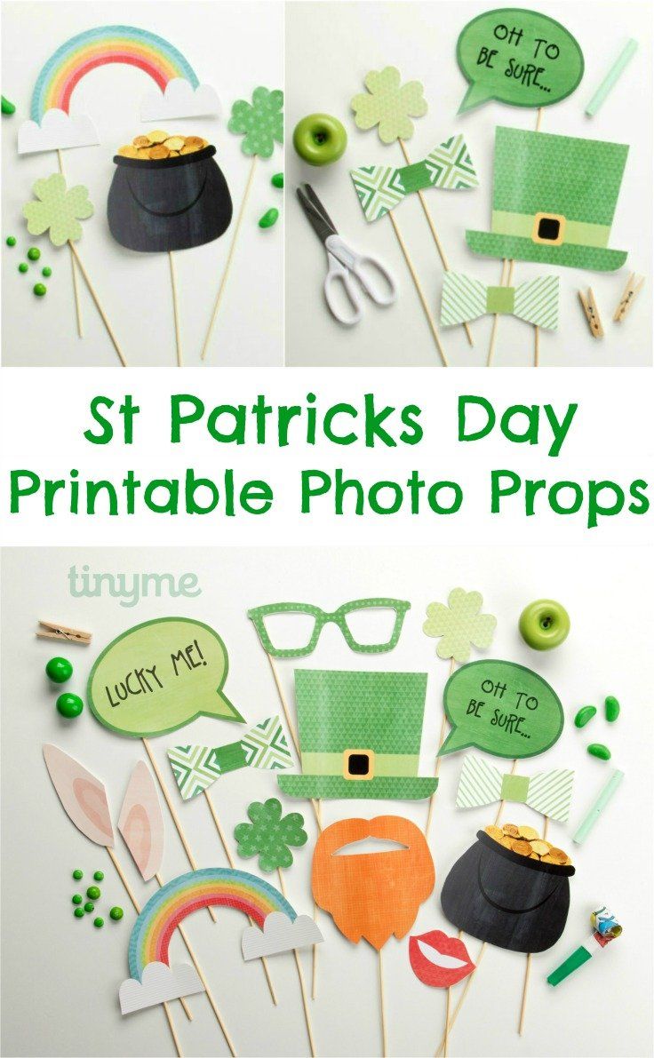 st patrick's day printable photo props for st patrick's day party