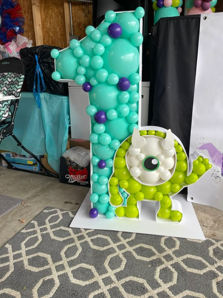 the balloon sculpture is made to look like an elephant