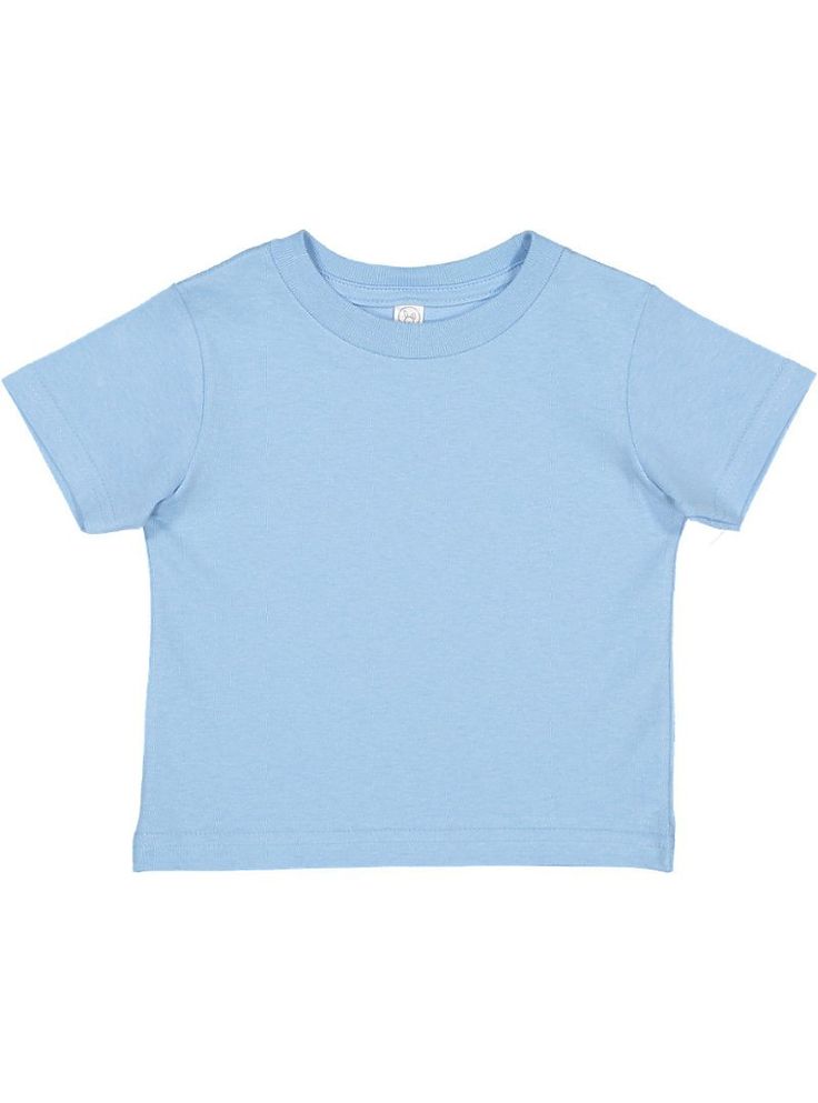 Classic comfort meets color with this soft crew-neck t-shirt for babies. Whether layered or alone, this t-shirt is soft yet durable enough to stand up to your baby's playtime demands. Ideal for apparel decorators and embroiderers. Fabric Uses:- Embroidery- Monogramming- Applique- Screen Printing- Heat Transfer Vinyl Fabric: 100% Cotton (4.5 oz., 100% combed ringspun cotton fine jersey) Color: Light BlueBrand: Rabbit Skins Style 3322Fit: Infant Unisex Sizes: 6M, 12M, 18M, 24M Garment Details:- Ea Blank Apparel, Blank T Shirts, Blue Crew, Kids Shorts, Jersey Tee, Blue Shirt, Cotton Thread, Jersey T Shirt, Toddler Outfits