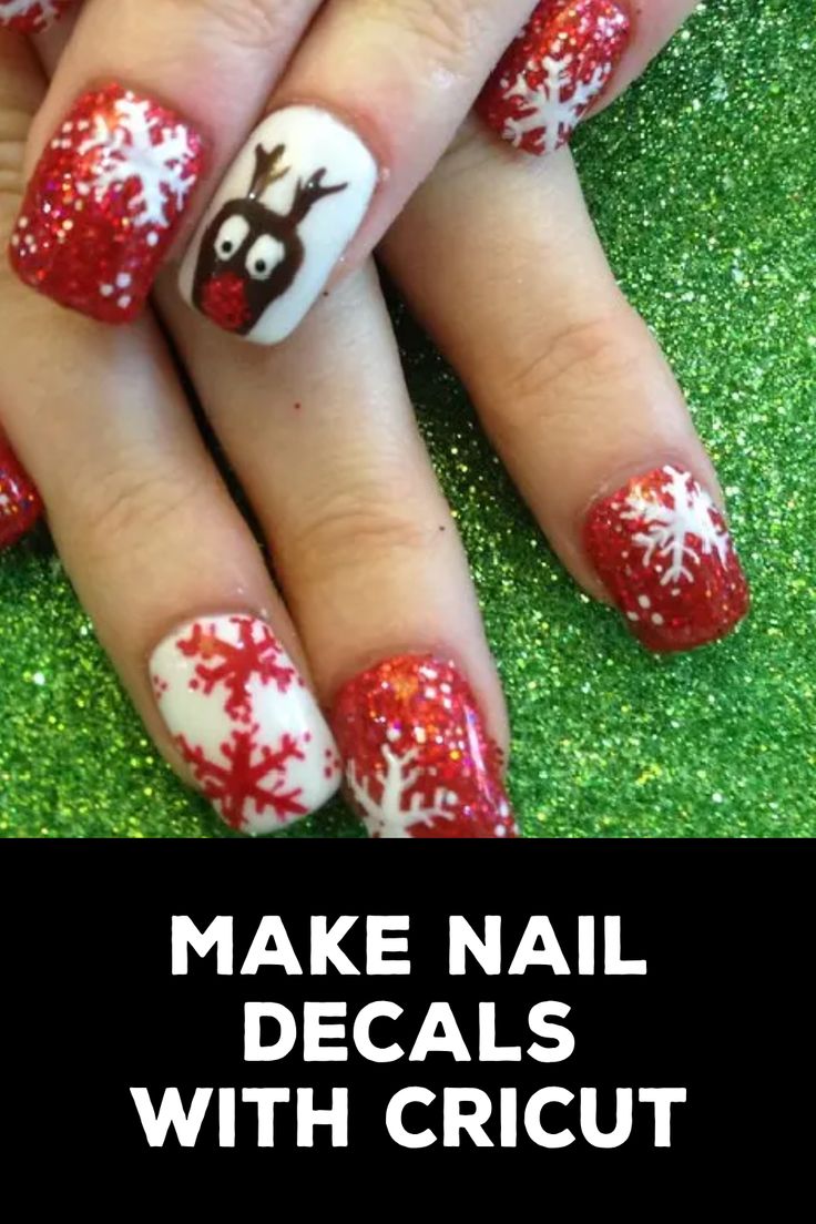 How to Make Nail Decals With Cricut Cricut Nail Decals Diy Christmas, Cricut Nail Art, Cricut Nail Decals Diy, Cricut Nail Decals, Nail Decals Diy, Diy Cricut, Cricut Machine, Ideas Creative, Clear Vinyl