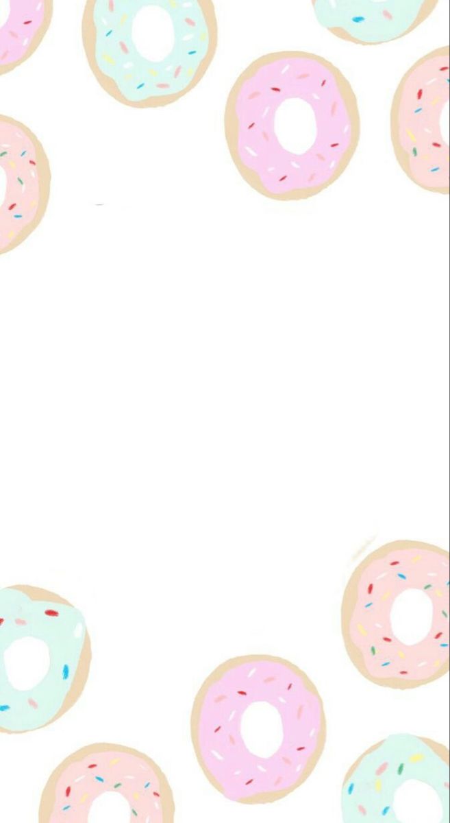 a group of donuts with sprinkles are in the middle of a white background