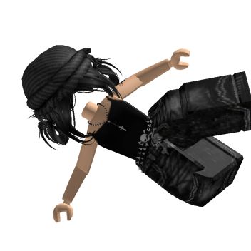 a female doll wearing all black clothing and boots