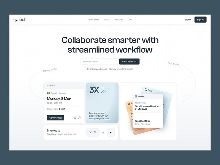 an image of a website page with the words collaborate smarter with streamlined workflow