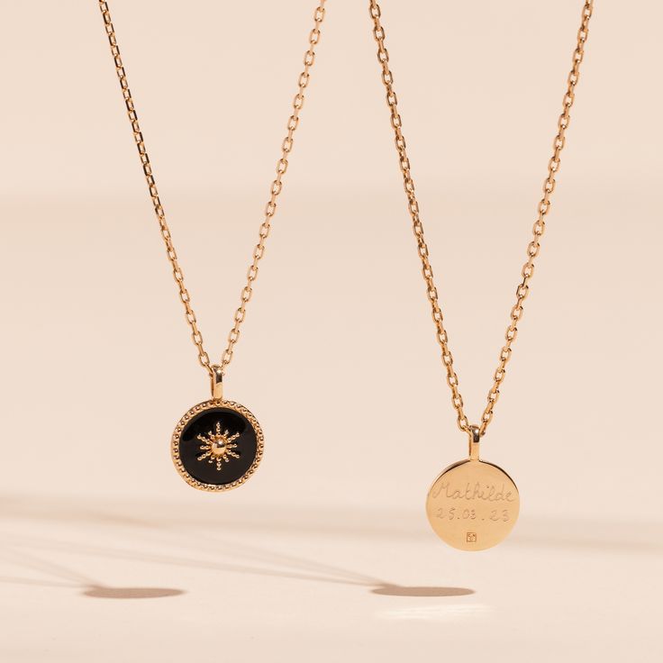 Shine bright with our Personalized North Star Necklace. Available in two colours, this necklace features a star charm, perfect for layering with other designs or wearing alone. Create the perfect personalised gift for the star in your life by hand-engraving a special name, date, or word onto the reverse of the charm. 18K Champagne Gold PlatedCharm: 1.4cm Diameter, 1.9mm ThicknessSecure clasp fasteningCharms are removable from this chain and can be worn on all Merci Maman chain lengthsHand-engrav Star-shaped Engraved Necklace For Gift, North Star Necklace, Black Chain, North Star, Champagne Gold, Star Charms, Star Necklace, Hand Engraving, Shine Bright