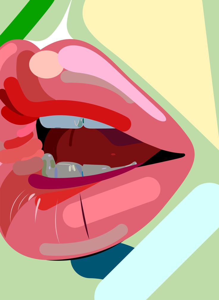 a woman's mouth with red lips and teeth