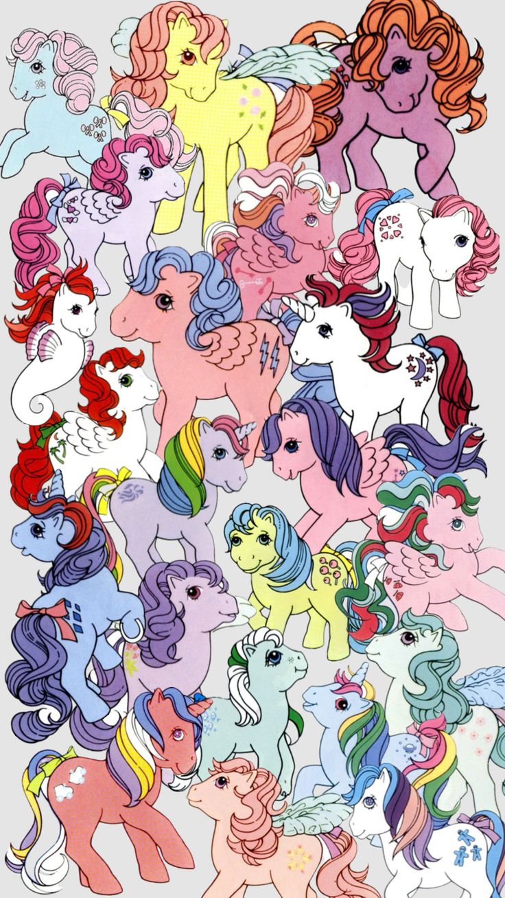 an image of many different colored ponies