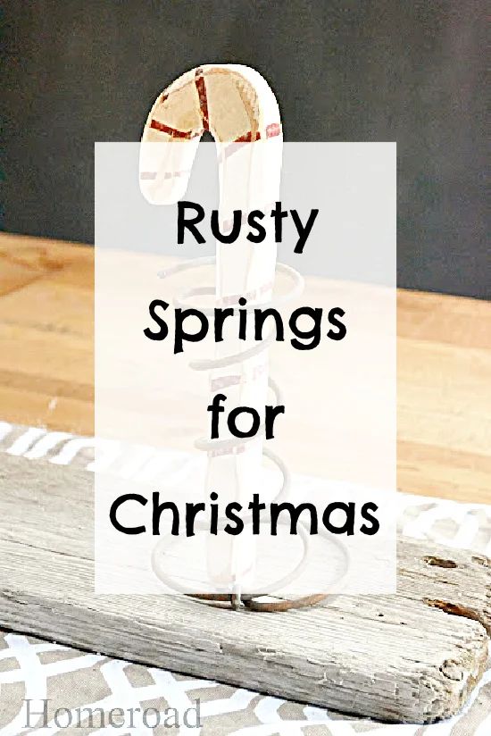 the words rusty springs for christmas on top of an old piece of wood