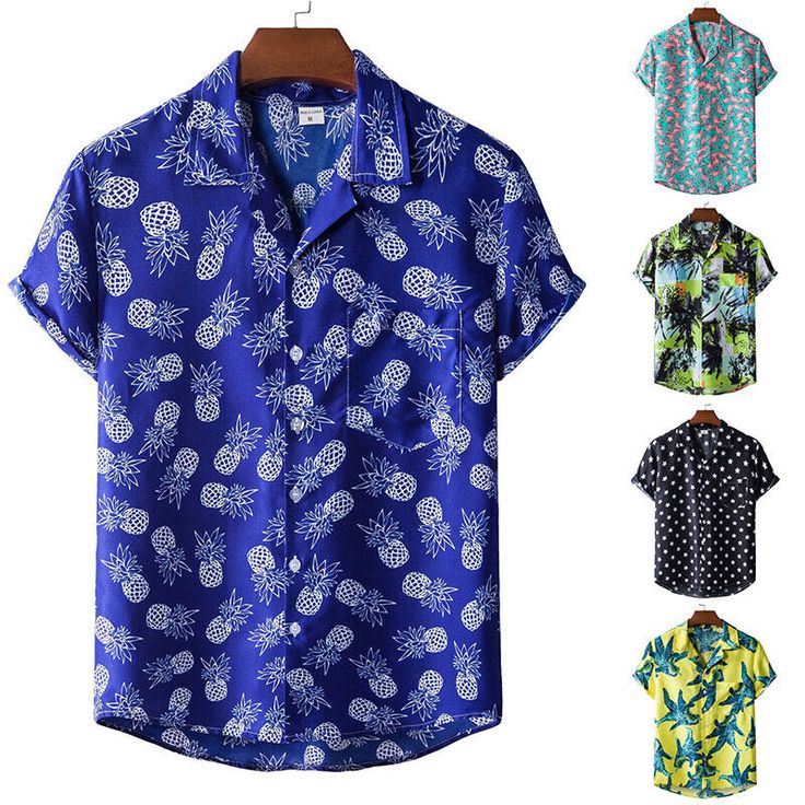 Description Feature: 100% Brand new and high quality Style: hawaiian,casual Size: M,L,XL,XXL Gender: men Color: dark blue,black,green,pink,yellow,light green Material: polyester Sleeve length: short sleeve Thickness: thin Length: hips Pattern: floral Season: summer Occasion: everyday,beach,party Garment:Hand washing or machine washing,line dry. Package:1pcs shirt Note: 1.Due to the light and screen difference, the item's color may be slightly different from the pictures. Please understand. 2.Please allow 2-3% error due to manual measurement.Please make sure you don’t mind before you mid. 3.Size doesn’t fit all.Please carefully check size chart and select the size based on your real size. Size Chart Tag Size Length Chest Shoulder Sleeve Length cm | inch cm | inch cm | inch cm | inch M 67cm Strand Party, Floral Hawaiian Shirt, Beach Casual, Vintage Mode, Hawaiian Style, Beach Party, Shirts & Tops, Casual T Shirts, Casual Tops