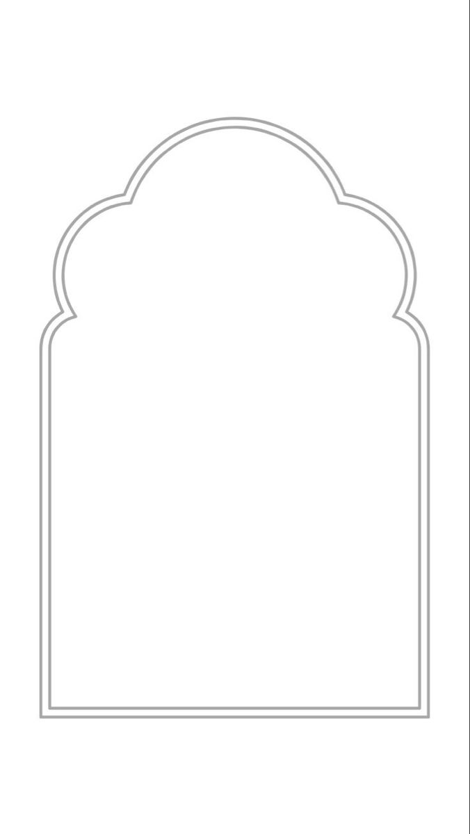 a paper cut out of an arch with the outlines for it to be used as a